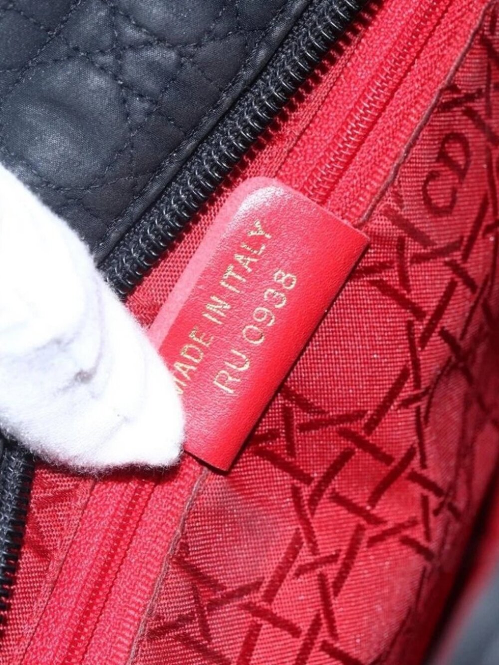 Christian Dior Canage Hand Bag Nylon Black Gold Auth - Picture 14 of 15